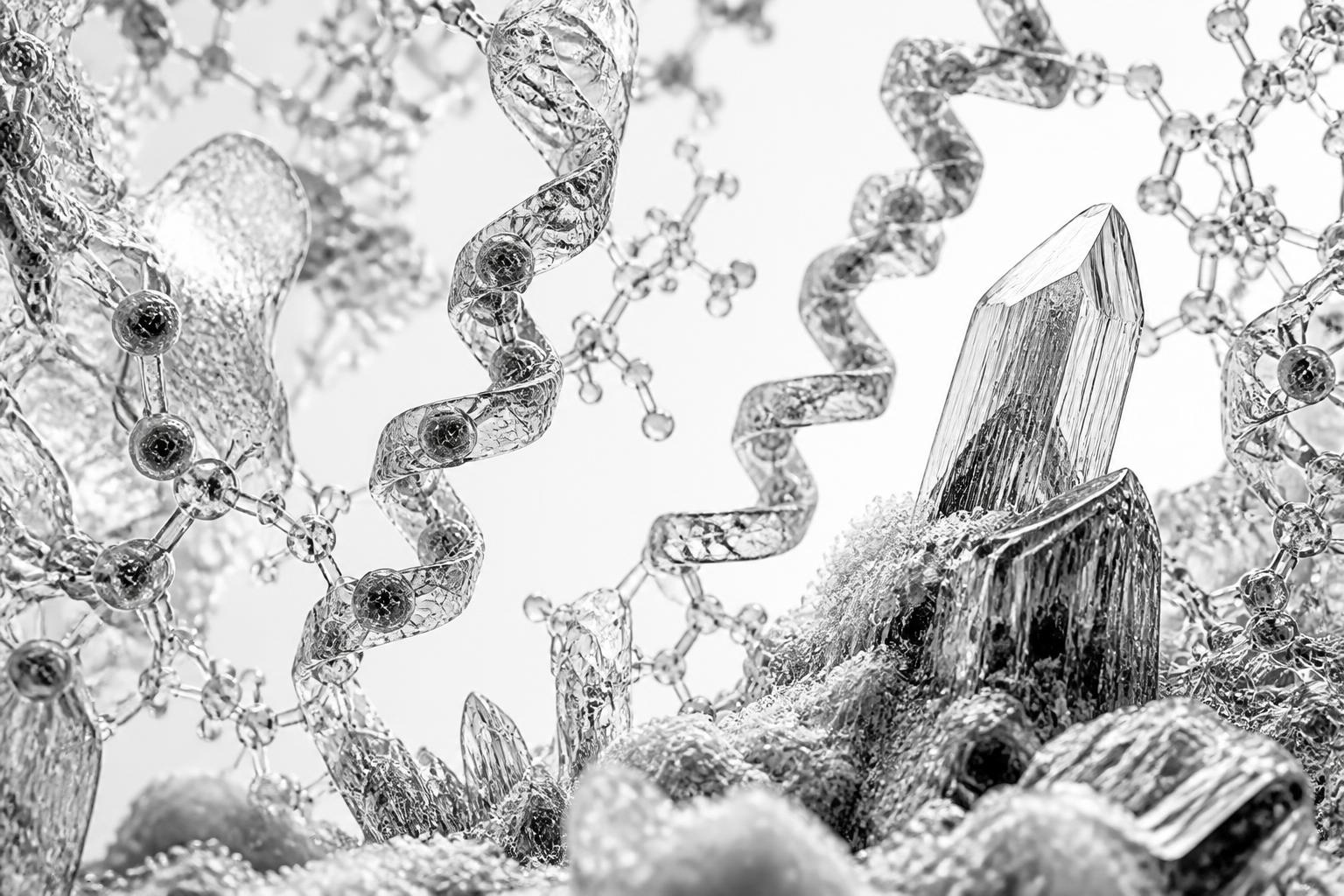Microscopic peptide chain structures